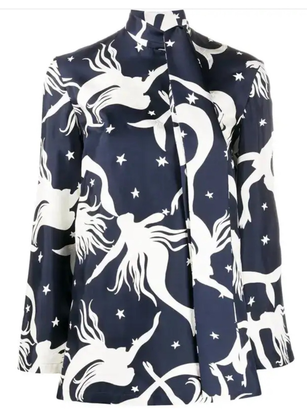 NWT** VALENTINO GARAVANI Mermaid Shapes Print Blouse
